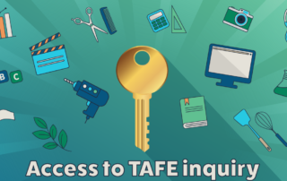 Access to TAFE inquiry picture of key and VET tools