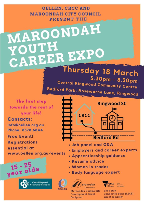 Maroonda Youth Career Expo flyer