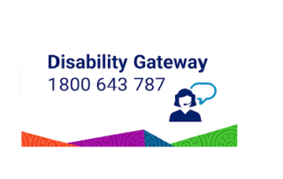 Disability gateway logo and contact number 1800 643 787