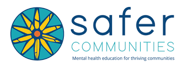 Safer Communities Logo - text Mental health for Thriving Communities