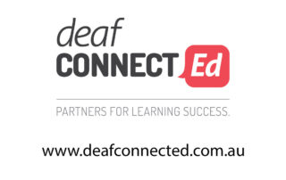 Deaf Connect Ed logo and weblink www.deafconnected.com.au Partners for Learning Success