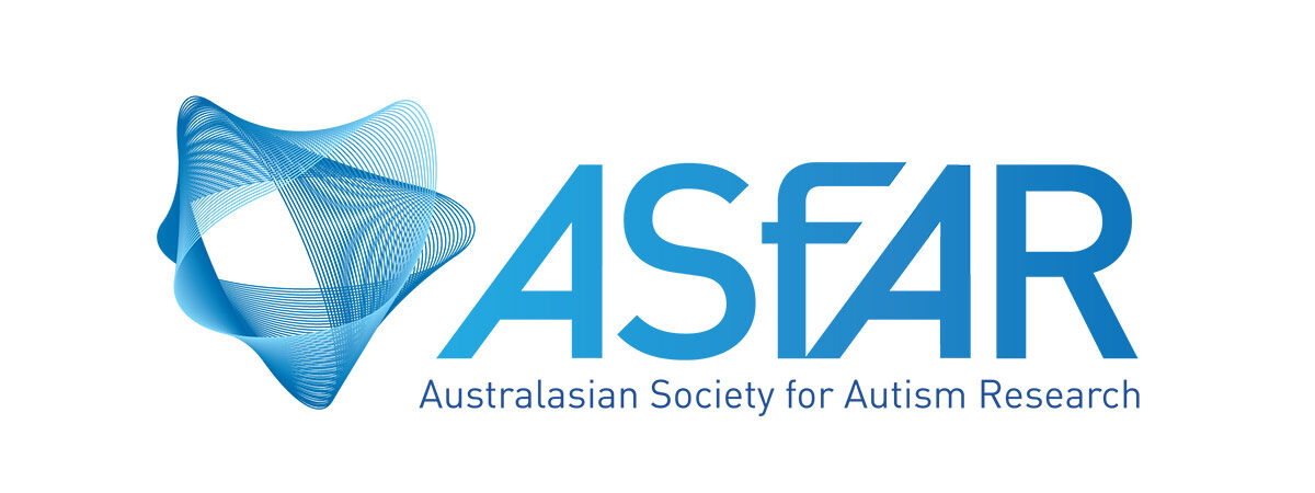 ASFAR logo Australian Society for Autism Research Blue spiralgraphic