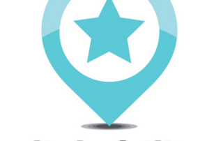 Clickability_logo with blue circle and blue star graphic image