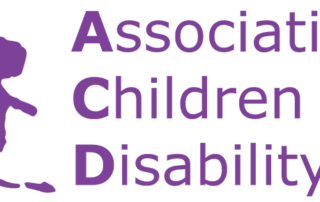 Association for Children with a Disability graphic of 2 children holding hands