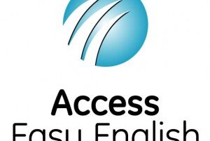 Access Easy English Logo of blue circle three lines