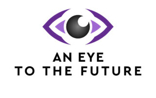An illustration of an eye in purple