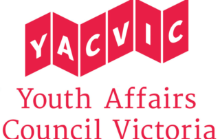 Logo YACVIC white text on red background