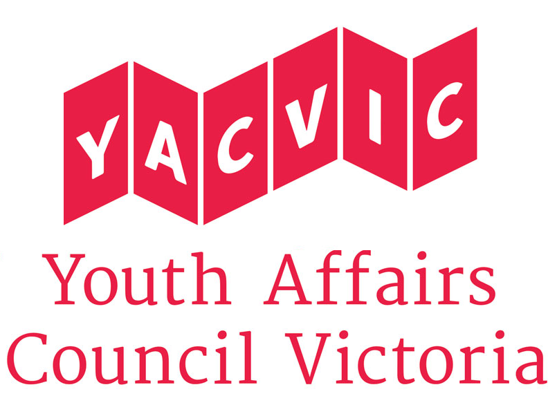 Logo YACVIC white text on red background