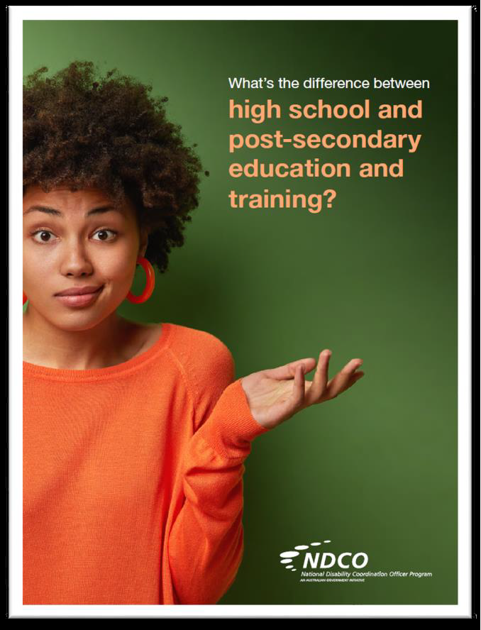 What is the difference between high school and post-secondary education and training? image of woman with questioning expression.